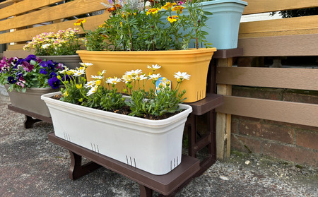 テラスプランター モスグリーン 6個セット ガーデニング用品 園芸用品 庭いじり【010S851】