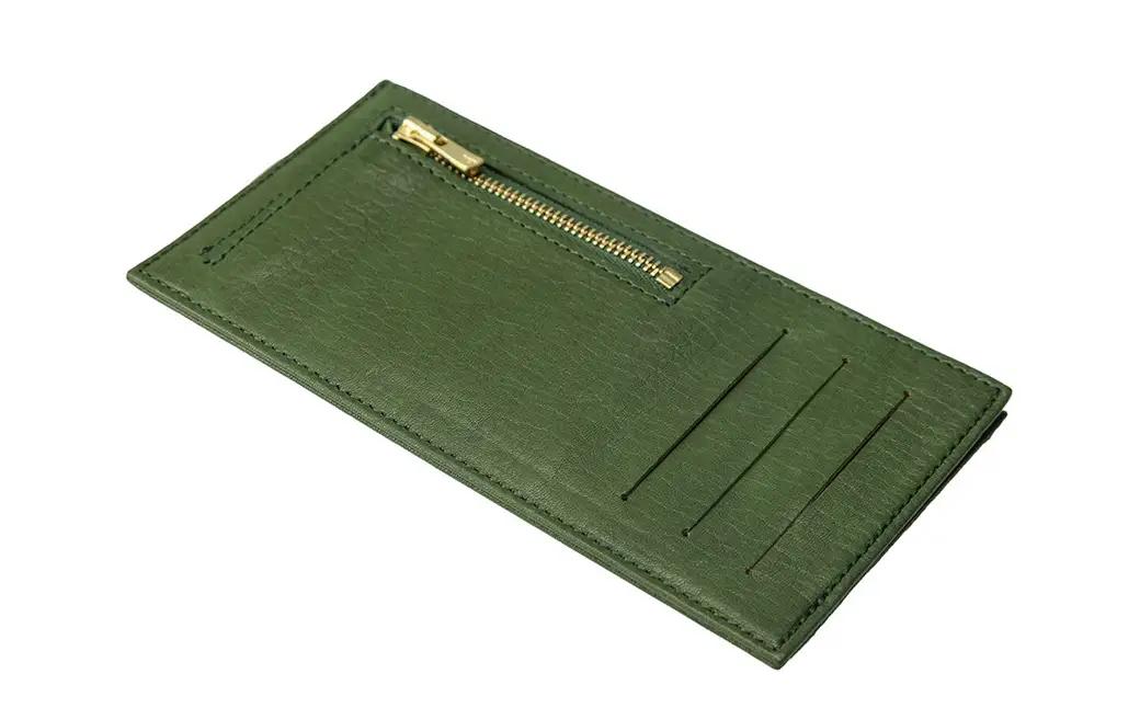 豊岡財布 フラグメントケース カード財布 抹茶グリーン WLG2101 / 財布 ウォレット カードケース カード入れ スリム メンズ レディース 革 牛革 革小物 サステナブル シンプル デザイン 