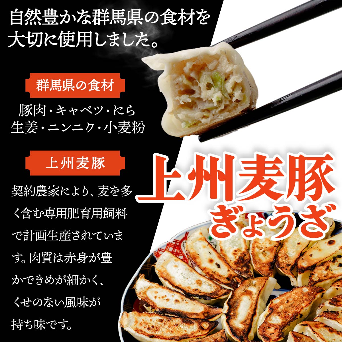 餃子 上州麦豚ぎょうざ 特製ぎょうざ 食べ比べセット 合計40個 | 冷凍 ストック おいしい 国産 餃子 子ども 鶏肉 あっさり 家族 ビール つまみ おかず 惣菜 中華 ぎょうざ みまつ食品 群馬