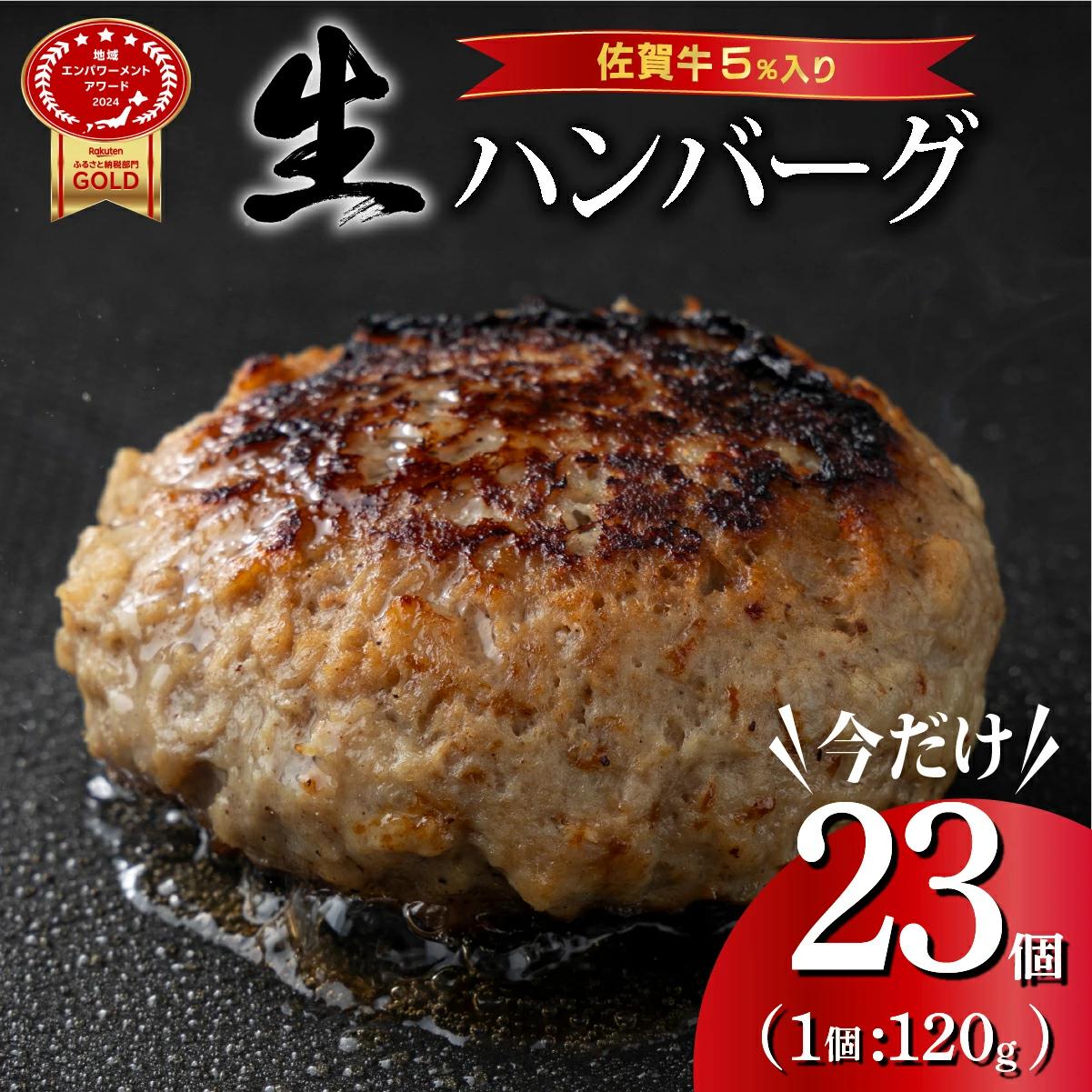 佐賀牛入りハンバーグ 120g×23個　※一部配送不可地域有り