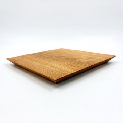 ふるさと納税 丹波市 ガラスのような木のお皿「一人膳 かく」正方形　クワ　Lサイズ　1枚 |  | 01