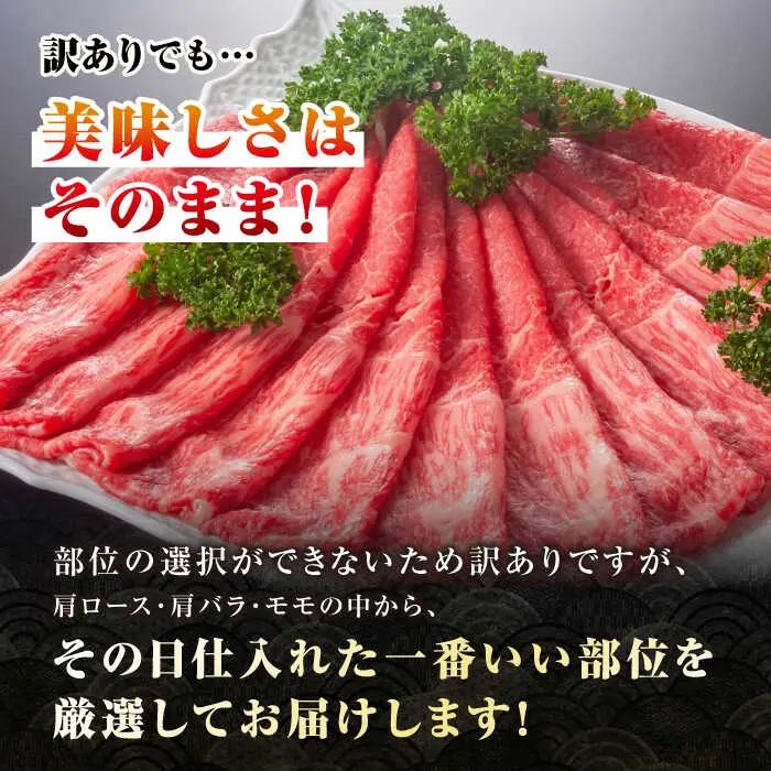 【訳あり】【A4～A5ランク】 長崎和牛 赤身 霜降り しゃぶしゃぶ・すき焼き用 1.2kg(600g×2パック)（肩・モモ）《壱岐市》【株式会社MEAT PLUS】 肉 牛肉 黒毛和牛 鍋 ご褒美 