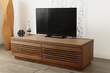 大川家具 ジャギー120TVボード左引出し ウォールナット 台輪