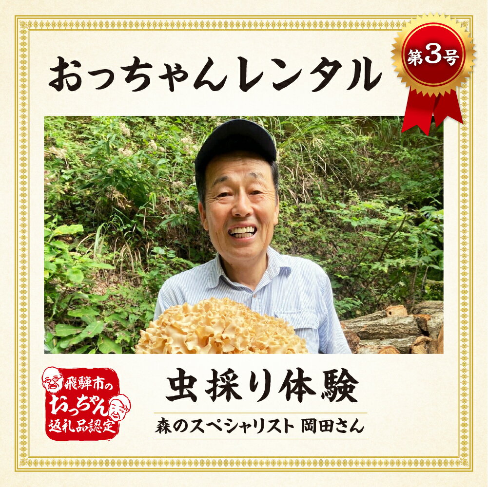 【ふるさと納税】≪先行予約 2025年 令和7年 実施 ≫飛騨市おっちゃんレンタル第3弾 森のスペシャリストと楽しむ虫捕り体験 昆虫採集 岡田善徳 飛騨市 体験 夏休み お出かけ 教室 人気 大人2名用 子ども2名用 カブトムシ クワガタ [Q2766] 10000円 1万円