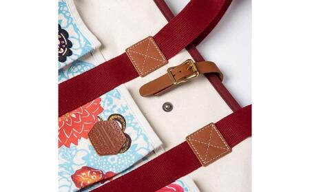 琉球帆布 アートクラフトマンバッグ 【紅型ブルー】