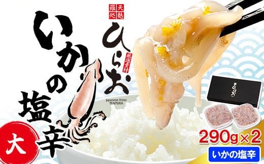 
            【 天麩羅 処 ひらお 】【先行予約】福岡名物！いかの塩辛 580g(290g×2) HO003-1
          