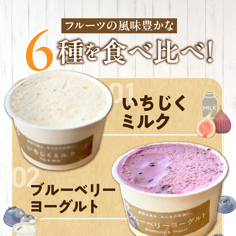甘熟いちじくとブルーベリーのプレミアムジェラートセット 各1個 碧南市産 甘熟 いちじく 完熟 ブルーベリー 贅沢 スイーツ デザート おやつ カップ 6種 食べ比べ チーズ ミルク ヨーグルト H1