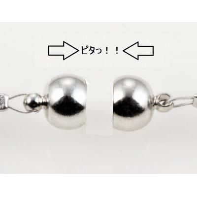 ふるさと納税 和泉市 貝パールネックレス2点セット　マグネット留め具　グレー系(ピアス) |  | 03