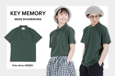 《1》【KEYMEMORY鎌倉】KMポロシャツ GREEN　メンズMサイズ