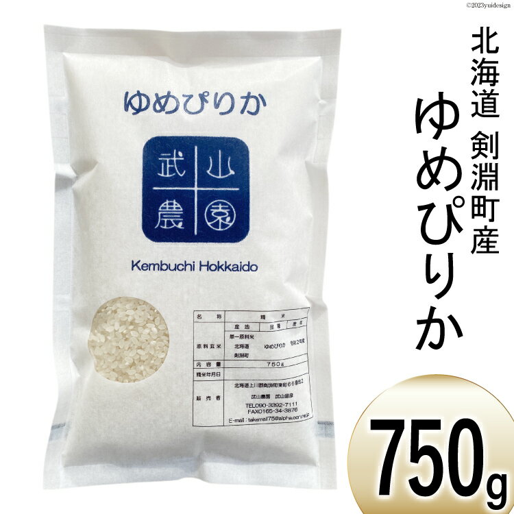 【ふるさと納税】 【北海道米の最高峰】 令和7年 米 ゆめぴりか 5合(750g)【郵便受けにお届け】[武山農園 北海道 剣淵町 14656342] 白米 精米 ご飯 ごはん コメ こめ 国産