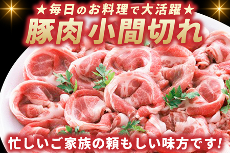 ＼2ヶ月連続 定期便／【岩手県産豚肉】小間切れ600g (300g×2パック) (総計 1.2kg) 大容量 肉 冷凍 小分け しゃぶしゃぶ 焼肉 お弁当 おかず 岩手 いわちく 紫波町（AB134）