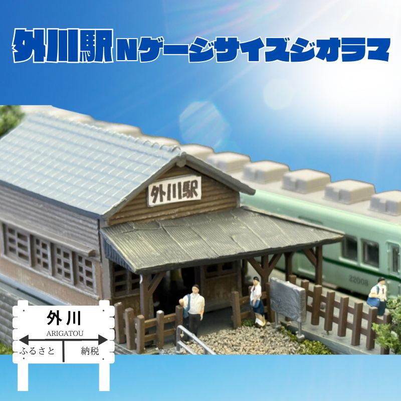 【ふるさと納税】 【受注生産】 銚子電鉄 の外川駅 Nゲージ サイズ ジオラマ （ 駅員フィギア コレクションケース 付き ）外川駅 Nゲージ 銚子電鉄 銚電 電車 鉄道 線路 ローカル ジオラマ プラモデル 模型 雑貨 送料無料 ふるさと納税 千葉県 銚子市 銚子電気鉄道株式会社