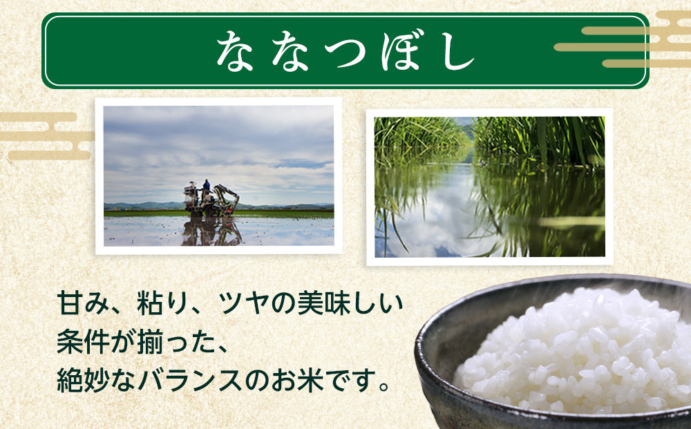 【定期便】令和7年産　ななつぼし 無洗米 真空パック 5kg×1袋　3ヶ月隔月発送【 特A 白米 精米 ご飯 ごはん 米 5kg お米 ななつぼし  旭川市ふるさと納税 北海道ふるさと納税 旭川市 北
