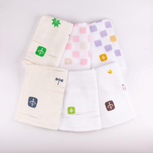 【スピード発送】JAPAN madeガーゼタオル 7枚セット（フェイスタオル6枚＆ハンドタオル1枚）おまかせアソートF【泉州タオル 国産 吸水 普段使い シンプル 日用品】 099H339