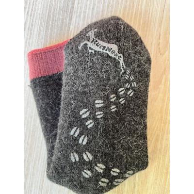 ふるさと納税 葛城市 RunNextアンゴラ入りあったかソックス/靴下★チャコール |  | 03