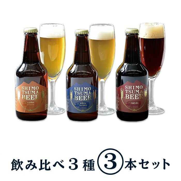 【ふるさと納税】しもつまクラフトビール3本セット