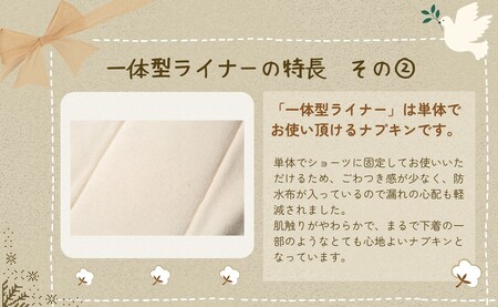 布ナプキン オーガニックコットン100％ 10枚セット 一体型ライナー日本製 生理用品 ナプキン 正用品ナプキン サニタリー 日用品 綿100％ ケア用品 防災 防災グッズ オーガニック コットン 洗