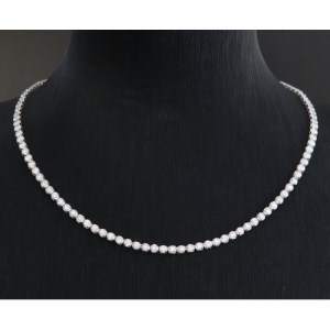 プラチナ900ダイヤモンド7.00ctテニスネックレス【ストレート】【配送不可地域：沖縄県】【1396297】