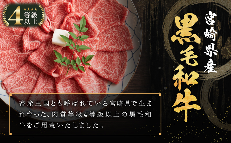 ≪肉質等級4等級以上≫宮崎県産黒毛和牛ステーキ食べ比べセット(合計950g) 肉 牛 牛肉 焼肉 国産_T030-004