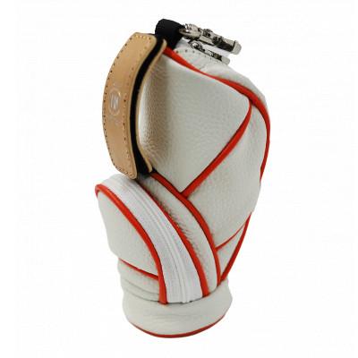 ふるさと納税 香芝市 キャディーバッグ型本革ゴルフボールケース　＜ホワイト＞ |  | 01