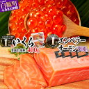 大人気 いくら醤油漬（鮭卵）450g（225g×2）×エンペラーサーモン1kgの親子丼セット