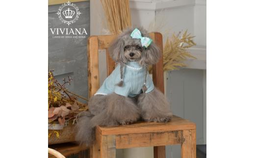 ドッグウェア「VIVIANA」ポンポンタンクトップ　/　Blue