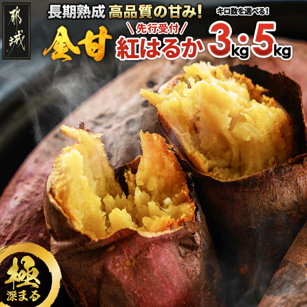 【ふるさと納税】【先行予約！】【内容量が選べる！】都城産 長期熟成紅はるか - さつまいも 都城産さつまいも 熟成紅はるか 内容量が選べる 3kg/5kg 長期熟成 スイーツ 先行受付 送料無料 SKU-I202【宮崎県都城市は2年連続ふるさと納税日本一！】