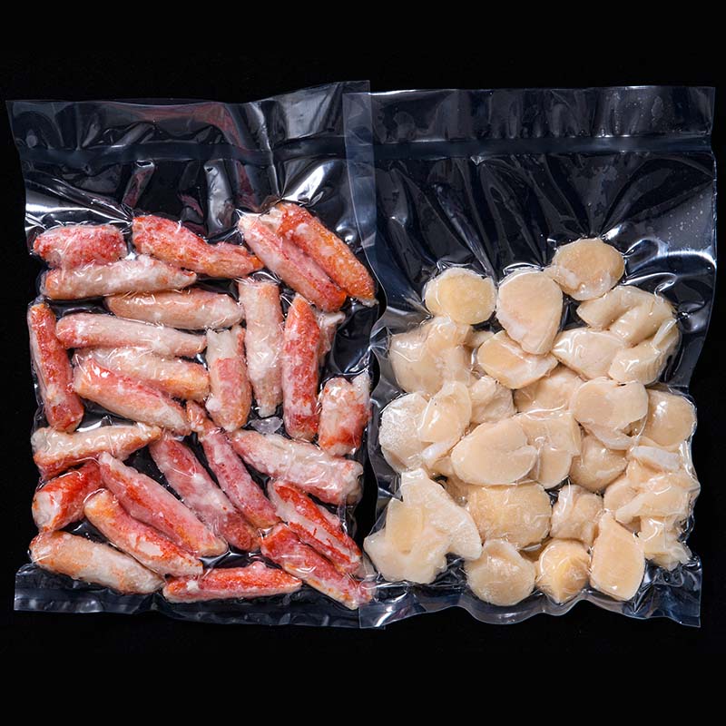 訳あり ボイルズワイガニむき身250gとホタテフレーク250g かに 蟹 カニ 帆立 ほたて かにしゃぶ 鍋 剥き身 蟹脚 海鮮 魚介 釧路 北海道 F4F-3519