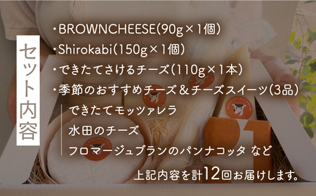 【12回定期便】 ナカシマファーム のおすすめ チーズ 6種 セット【ナカシマファーム】[NAJ007] チーズ ナカシマファーム チーズ 酪農家の手作りチーズ てづくりチーズ 人気チーズ おすすめチ
