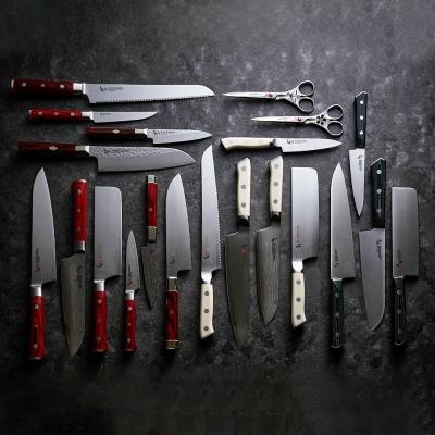 ふるさと納税 関市 三昧 【三徳包丁(180mm)】 クラシック　プロ　ダマスカス　紅蓮　H66-03　 |  | 01