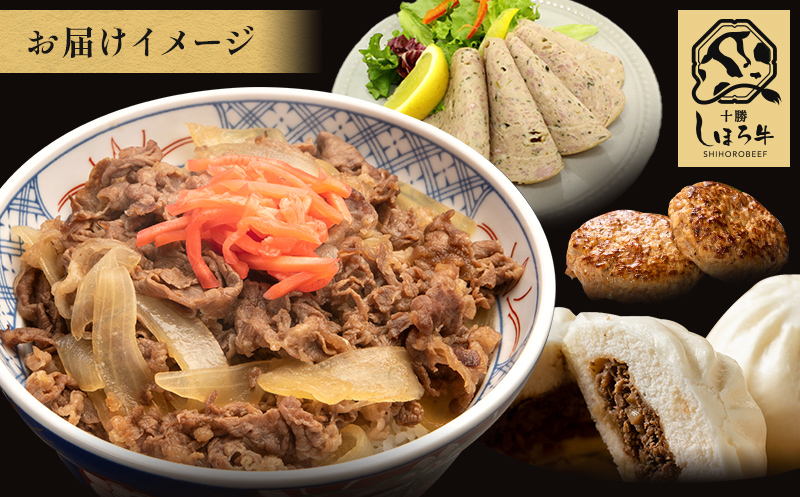 定期便 北海道 よくばりセット 全3回 しほろ牛 牛丼 コンビーフ カムカムステーキ ハンバーグ メンチカツ コロッケ フライドポテト サーロイン ステーキ アイスクリーム 牛肉 スイーツ 総菜 冷凍