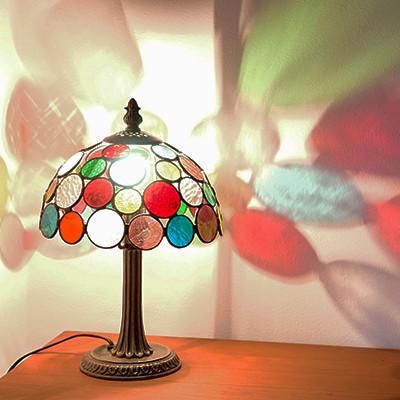 ふるさと納税 瀬戸市 Nijiiro Lamp のステンドグラスのテーブルランプ ニジイロボウル カラフル