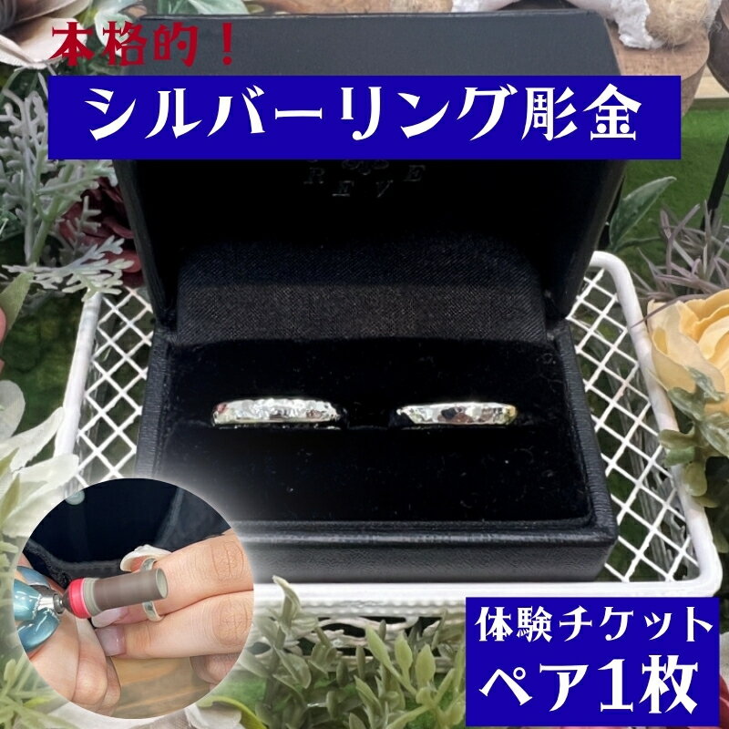 【ふるさと納税】 本格的！シルバーリング彫金　体験ペアチケット / みなべ町 アクセサリー リング シルバー シルバーリング 指輪 アクセサリー作り 指輪作り 手作り 創作 オリジナル 旅行 思い出 記念 DIY プレゼント ギフト チケット
