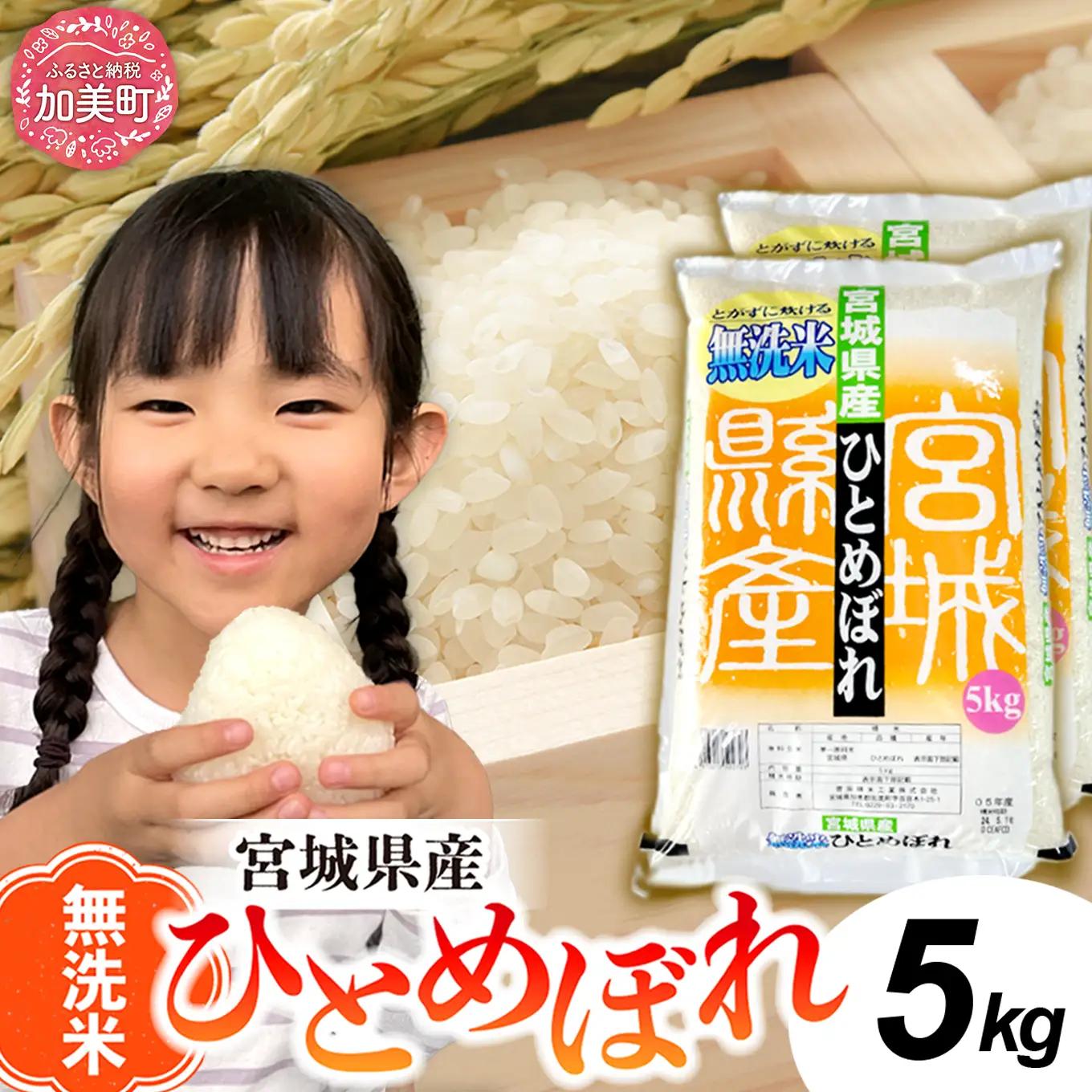 無洗米 ひとめぼれ 5kg ❘ 無洗