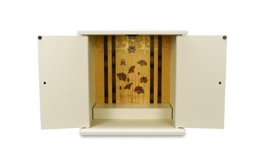 タツクラフト 紀州塗り ミニ仏壇 小 白練 【Tk291】