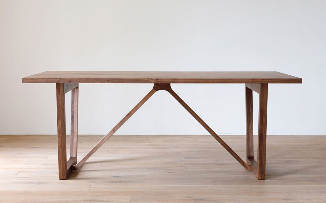 
天然木 の上質な手触り ダイニングテーブル / ウォールナット材 または オーク材 【HIRASHIMA】 ELEVATO Dining Table 196 受注生産
