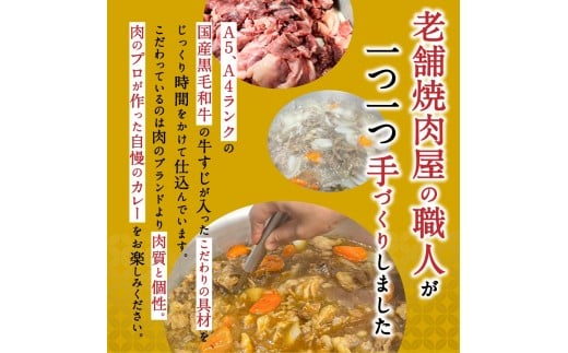 味園特選 牛すじカレー200g×3個 国産黒毛和牛 / 焼肉ホルモン味園 カレー 奈良県 葛城市【ajen002】_イメージ3