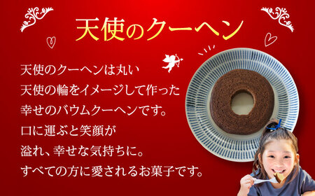 天使のクーヘン ココア味 12個入 ギフト箱入り　愛媛県大洲市/有限会社冨永松栄堂 お菓子 おやつ おかし バウムクーヘン 洋菓子[AGCB003]