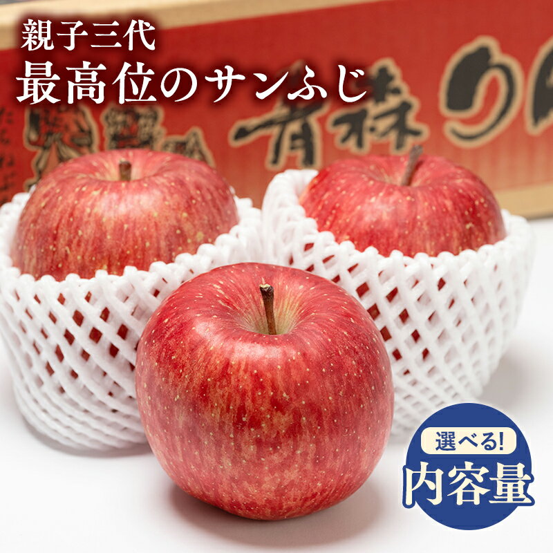 【ふるさと納税】≪内容量が選べる≫ 1月発送! 親子三代最高位のサンふじ 【青森県 平川市 釈迦のりんご園】全国ふじコンテスト最高賞受賞 青森りんご 平川市広船産 家庭用 リンゴ りんご リンゴ 林檎 フルーツ 果物 サンふじ ふじ フジ 平川市 青森 レビューキャンペーン