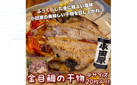 金目鯛の干物 中サイズ 20枚セット