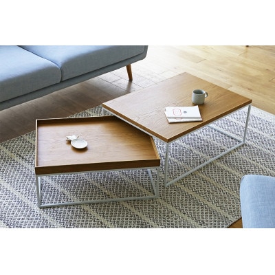 リニエ リビングテーブル ホワイトオーク/フレーム:ホワイト