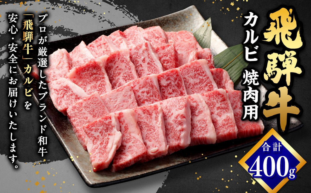 飛騨牛 カルビ 焼肉用 400g