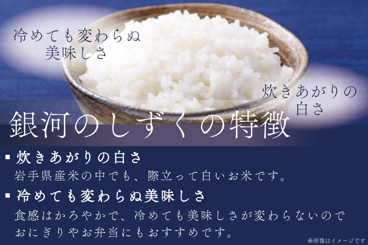 ★1月より順次発送★【2ヶ月定期便】 米 無洗米 10kg (5kg × 2袋)【総計 20kg】「令和7年産 銀河のしずく」特A受賞 お米 ご飯 ライス 岩手県産 (AE195-01)