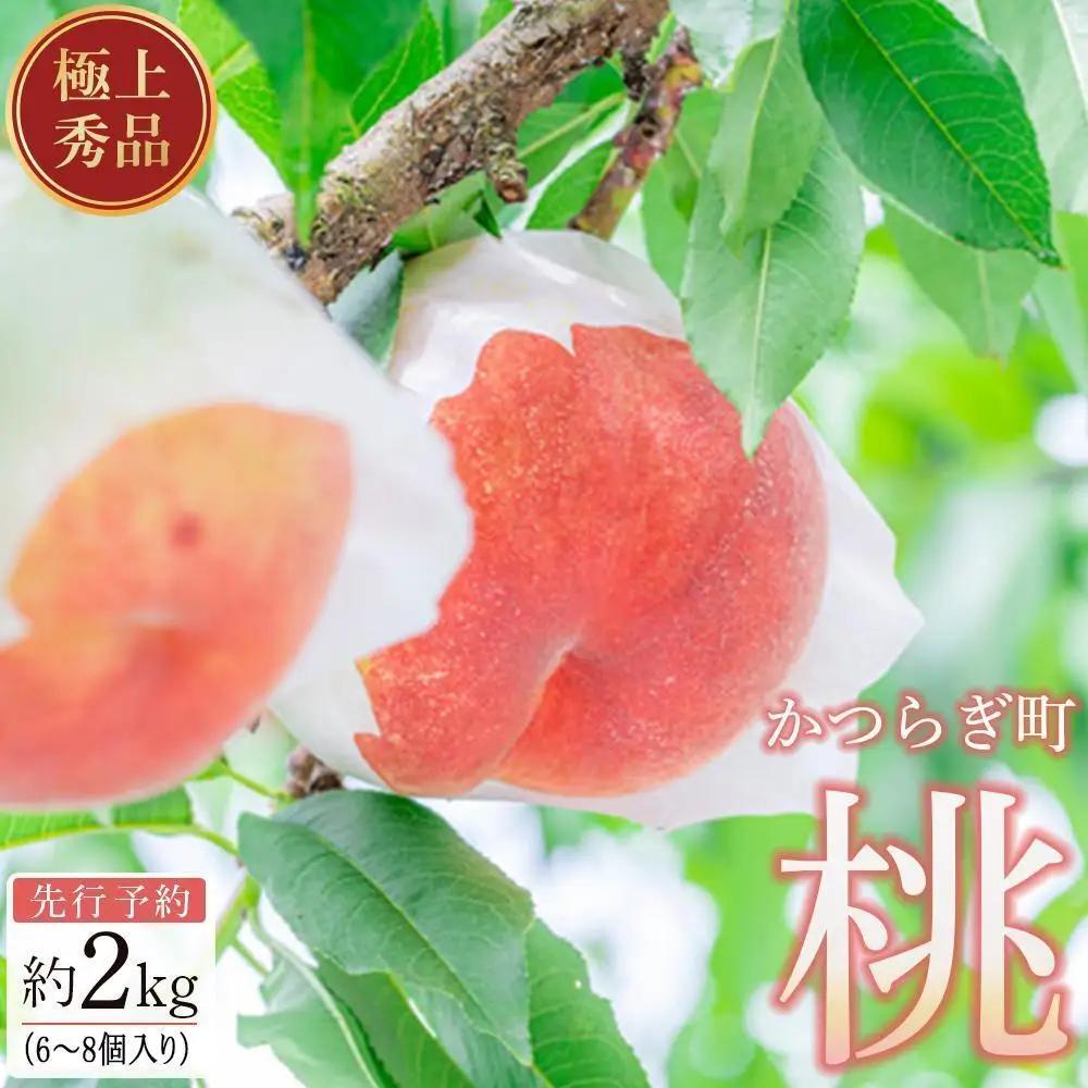 桃 極上秀品 約2kg 6～8個入［先行予約］［2026年7月末から8月末順次発送］こだわり農家厳選［KG19］