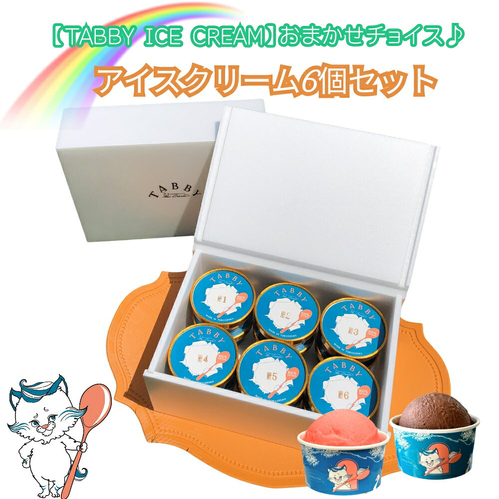 【ふるさと納税】【TABBY ICE CREAM】おまかせチョイス♪アイスクリーム6個セット カップアイス セット オリジナル 大人気 手作り 天然素材 ヴィーガン がん アイスクリーム デザート スイーツ 甘い 爽やか おやつ