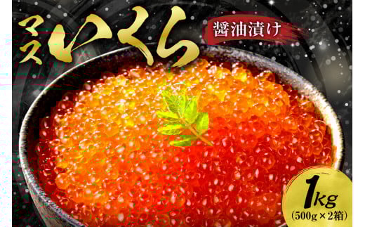 いくら 醤油漬け 1kg 500g×2個 イクラ マスいくら 鱒いくら 濃厚 鱒卵 魚卵 海鮮 魚介類 魚介 お取り寄せ グルメ 化粧箱入り 冷凍 北海道 札幌市