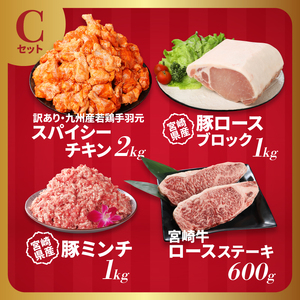 福袋 木城町 お肉いろいろお楽しみセットC K16_0071_1