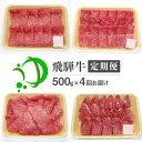 【ふるさと納税】《定期便》飛騨牛 4回お届け 4ヶ月 焼肉 すき焼き しゃぶしゃぶ ミニステーキ 500g 5等級 飛騨市産 定期便 お楽しみ[Q603]