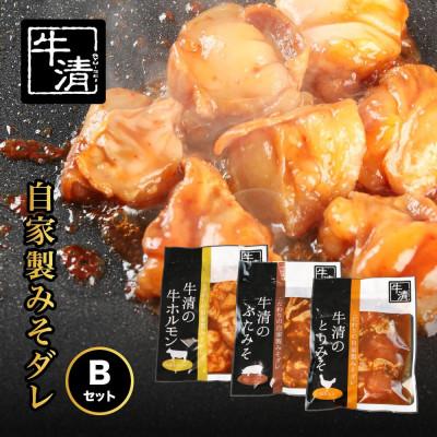 ふるさと納税 南伊勢町 牛清 特製みそダレ Bセット 牛ホルモン200g、豚肉・鶏肉 各1 キャンプやBBQで活躍する味噌漬