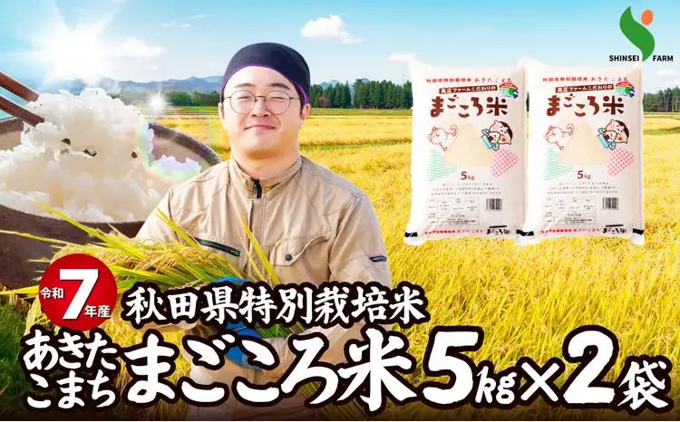 【令和7年産】秋田県特別栽培米あきたこまち「まごころ米」 10kg（5kg×2袋）110P9005-oi3【真正ファーム】【ふるさと納税3.0】